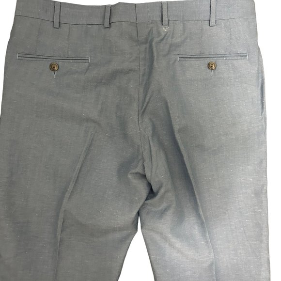 Andrew Davis Men's 36 x 32 Light Blue Polyester Straight Chino Dress Pan… - Picture 6 of 7